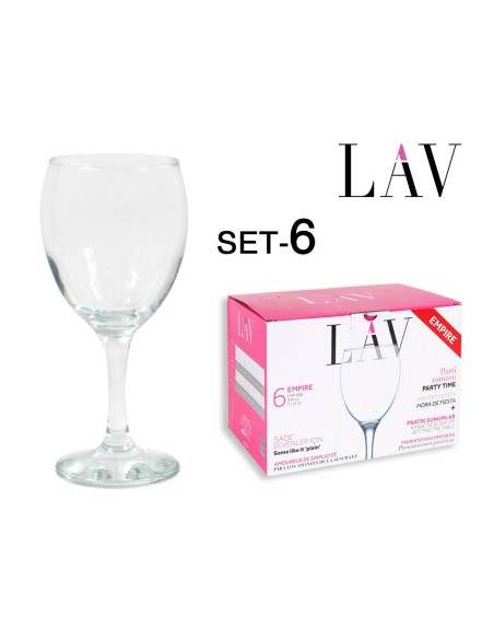 22287s - set 6 verres eau/vin 340cc empire