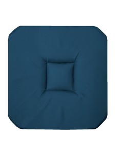 galette 4 rabats 36 x 36 x 3.5 cm coton uni panama marine