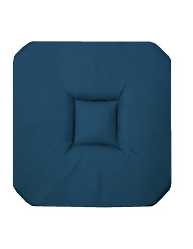 galette 4 rabats 36 x 36 x 3.5 cm coton uni panama marine