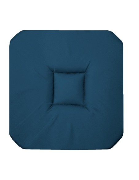 galette 4 rabats 36 x 36 x 3.5 cm coton uni panama marine