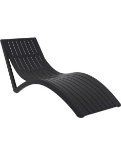 087 slim sunlounger noir