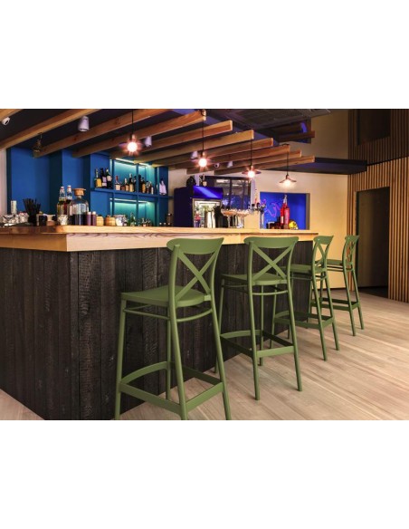 068 - air tabouret de bar 75cm tropical green