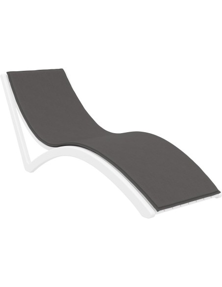 coussins pour slim  sunlounger / gris foncé