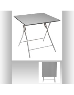 164657b - table pli 4p 80x80cm gris