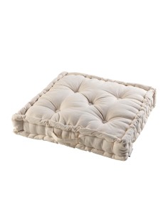 coussin de sol 60 x 60 x 10 cm coton uni panama naturel