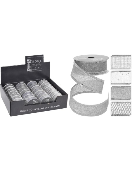 767920080-ruban maille 2700x25mm argent