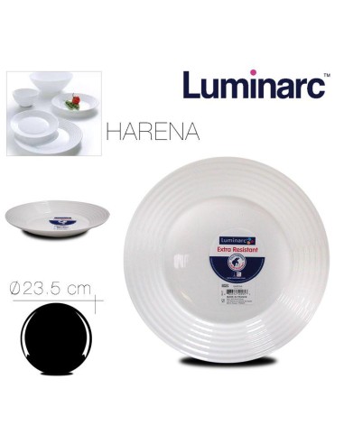 assiha002 - assiette creuse 23.5cm harena opale