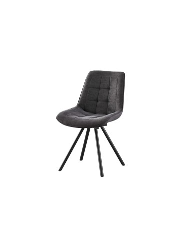 chaise selma gris clair pieds noir