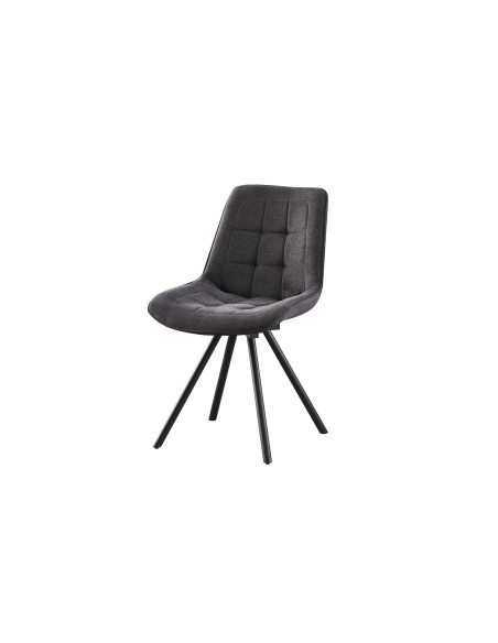 chaise selma gris clair pieds noir