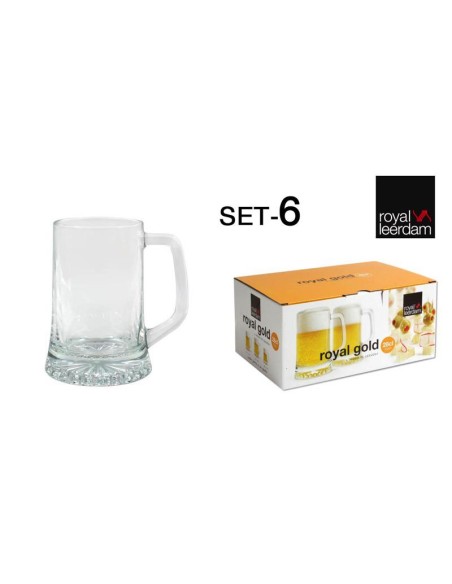 761025s - set 6 chope 28cl royal gold