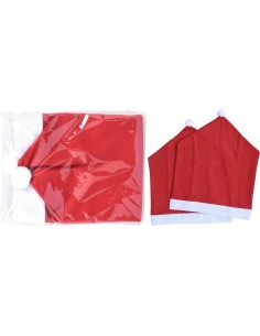 aaf203460-s/2 pces housse de chaise bonnet noel 60cm