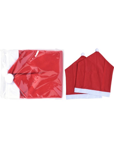 aaf203460-s/2 pces housse de chaise bonnet noel 60cm