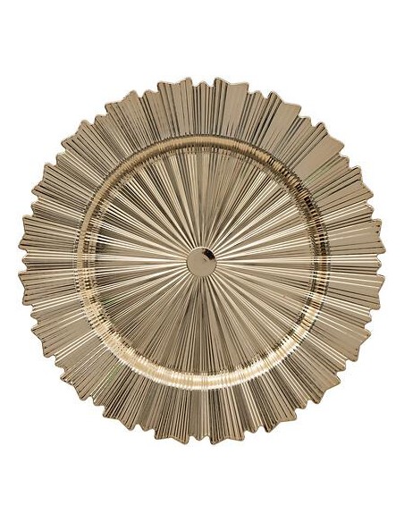 191128 - assiette art deco dore 33cm