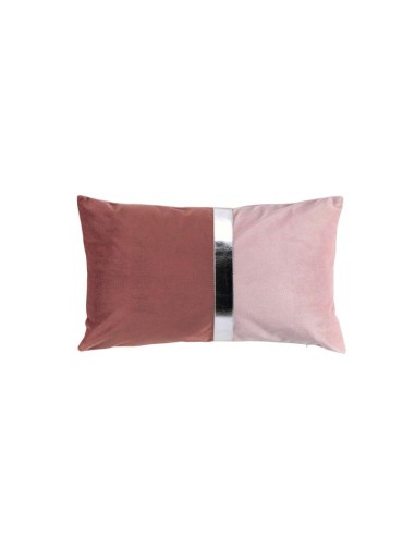 coussin dehoussable 30 x 50 cm velours uni+pu blushy