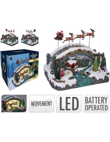 abg100700-village de noel resine 37 led