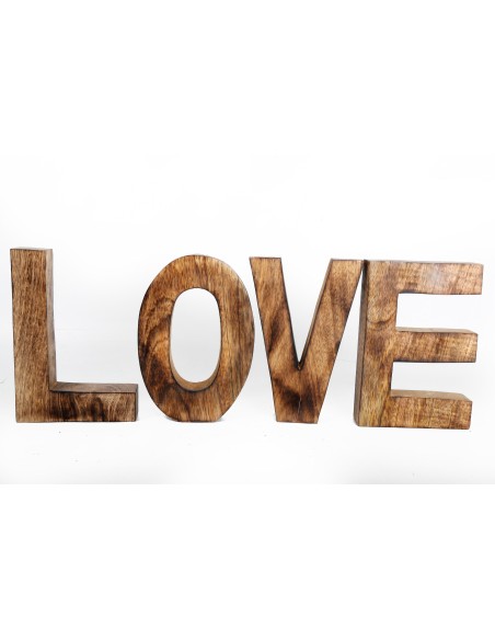 lettres en bois 'love' 20x14cm
