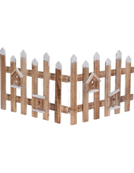 acw004120-cléture avec led 98x40cm brown