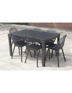 58844 - cosmos table ext noir 135/270x90x75cm