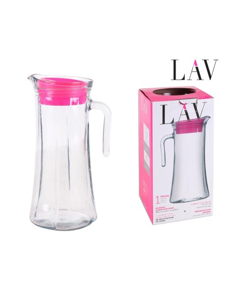 53875 - pichet verre 1.2l a/couvercle truva broc