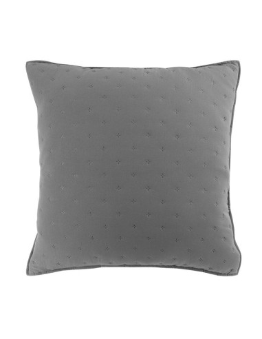 1643669-housse de coussin +encart 60 x 60 cm microfibre bicolore mellow chic gri