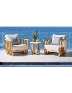 huc28162-salon woodland 2 fauteuils + table basse 500mm