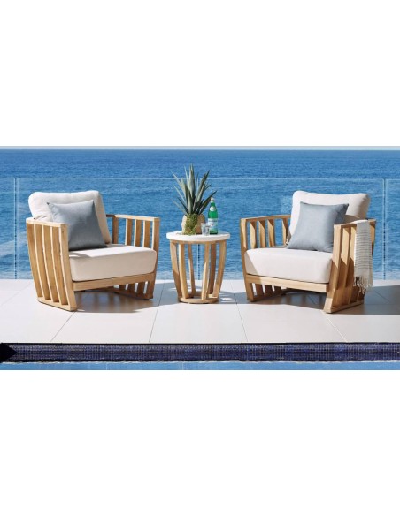 huc28162-salon woodland 2 fauteuils + table basse 500mm