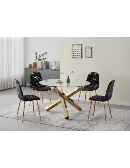 table dynastar pieds doré 120x75cm