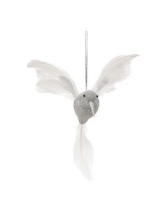 192076 - sdn plast oiseau gd blanc 20cm