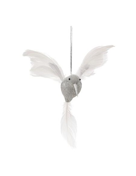 192076 - sdn plast oiseau gd blanc 20cm