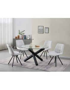 table dynastar pieds noir 120x75cm