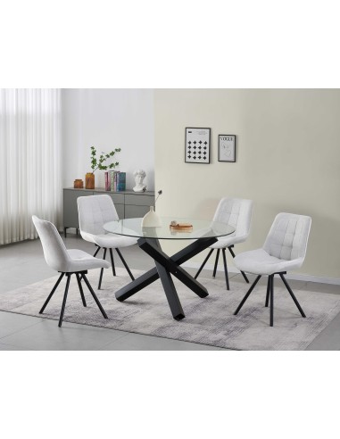 table dynastar pieds noir 120x75cm