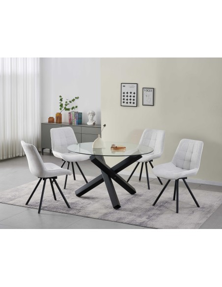 table dynastar pieds noir 120x75cm