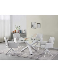 table dynastar pieds blanc 120x75cm