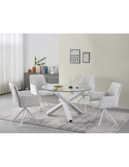 table dynastar pieds blanc 120x75cm