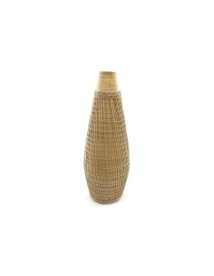 vase en bambou et jonc h58cm