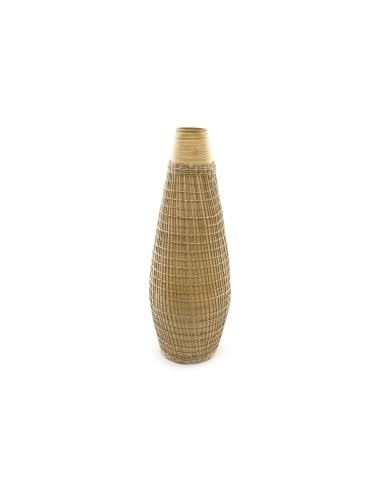 vase en bambou et jonc h58cm