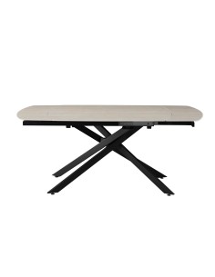 table cakomin extensible 120/180x90x75cm  plateau bois pieds noir