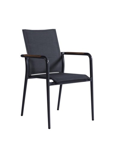 fauteuil repas cove noir teck