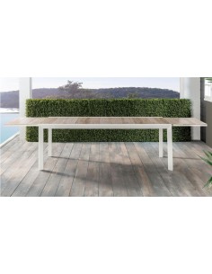 ekaterina table ext 220-340 x 100 x 75 lattes blanc