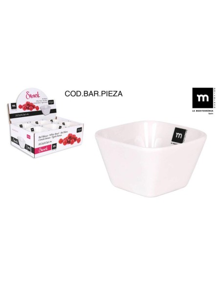 95011 - bol porcelaine 10.2x10.2x6cm blanc snack