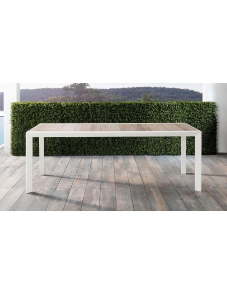 60717-table ekaterina ceramique  227x95 cm blanc