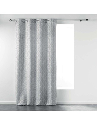 rideau a oeillets 140 x 260 cm jacquard oxalis