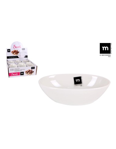 95010 - bol porcelaine 14.1x8.5x4.4cm blanc snac