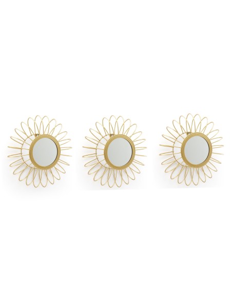 s/3 miroirs metal or