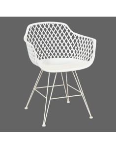 75559-bluebell chaise repas en resine - blanc