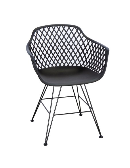 74547-bluebell chaise repas en resine - noir