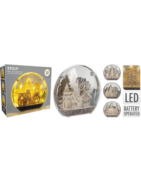 caa130441-dome ovale deco bois led 22cm