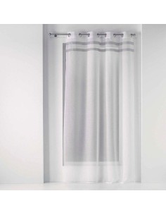 1626609-panneau a oeillets 140 x 240 cm voile sable+bande fantaisie satinela bla