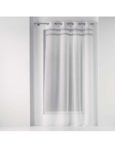 1626609-panneau a oeillets 140 x 240 cm voile sable+bande fantaisie satinela bla