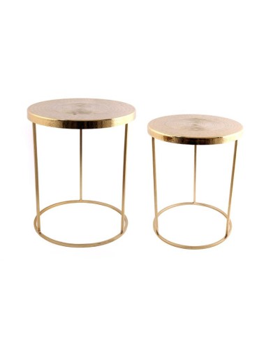 1/2 gueridon martele metal or